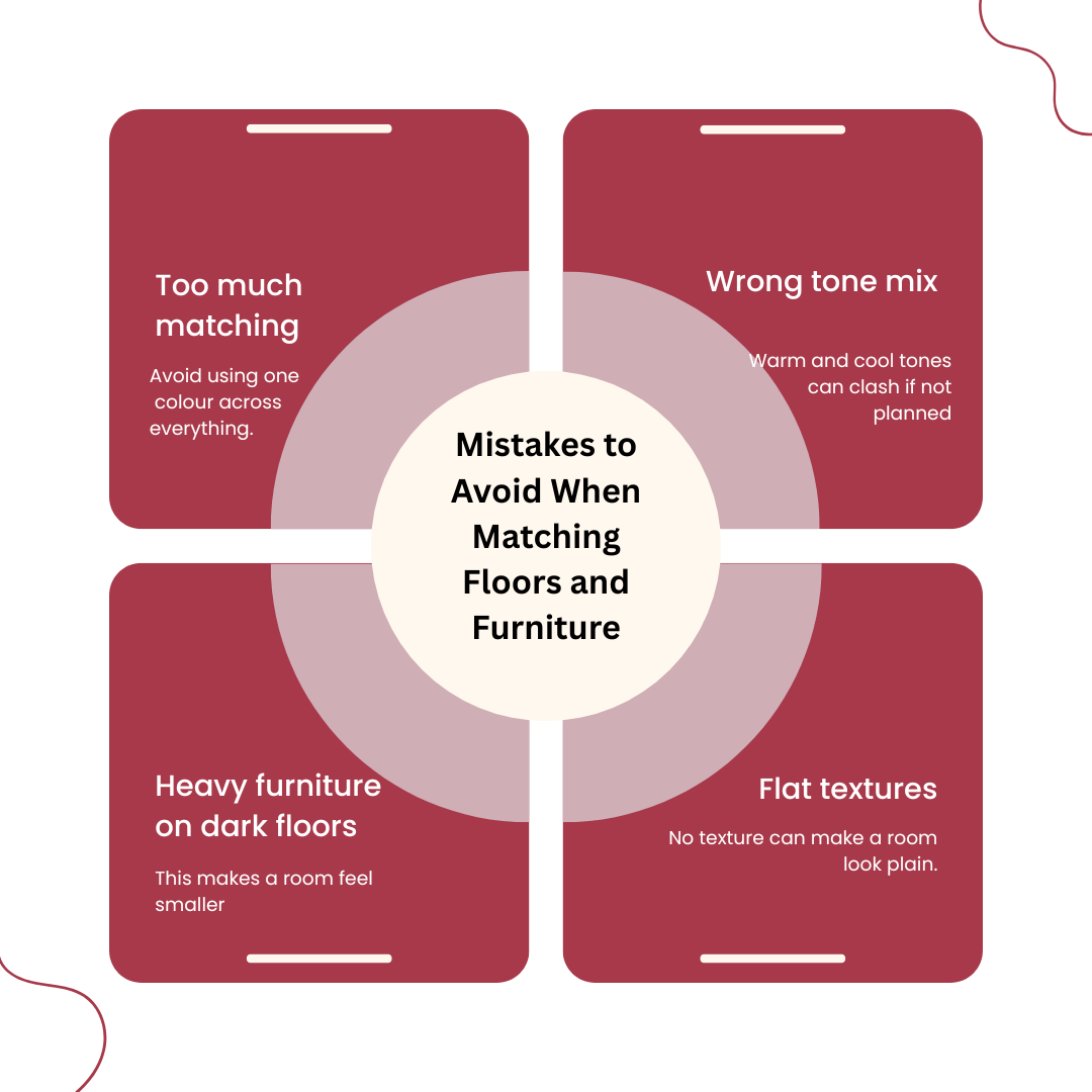 Mistakes to avoid when matching floors and furniture